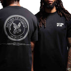 Patt3rn Up LDN HUMAN CURRENCY - Heavy Black T-Shirt