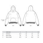 Patt3rn Up LDN SPITFIRE - Black Hoodie - Size Chart