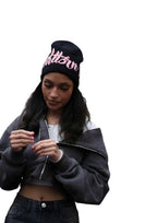 Patt3rn Up LDN Pink Script Beanie