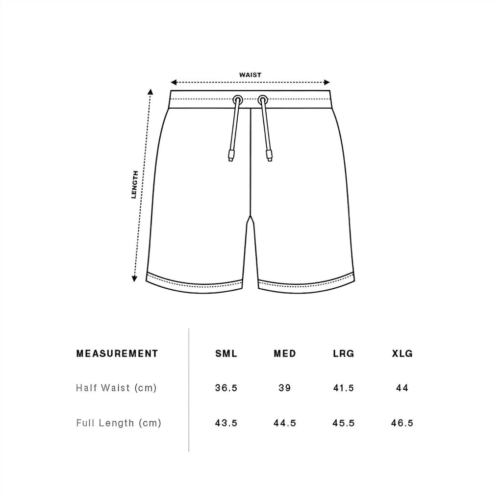 Patt3rn Up LDN Relaxed Track Shorts - Grey - size chart