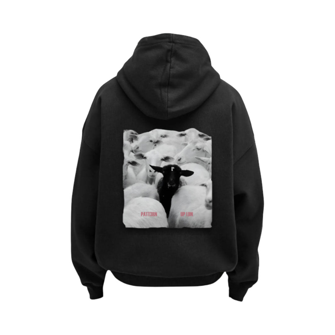 Patt3rn Up LDN Black Sheep Hoodie - Black