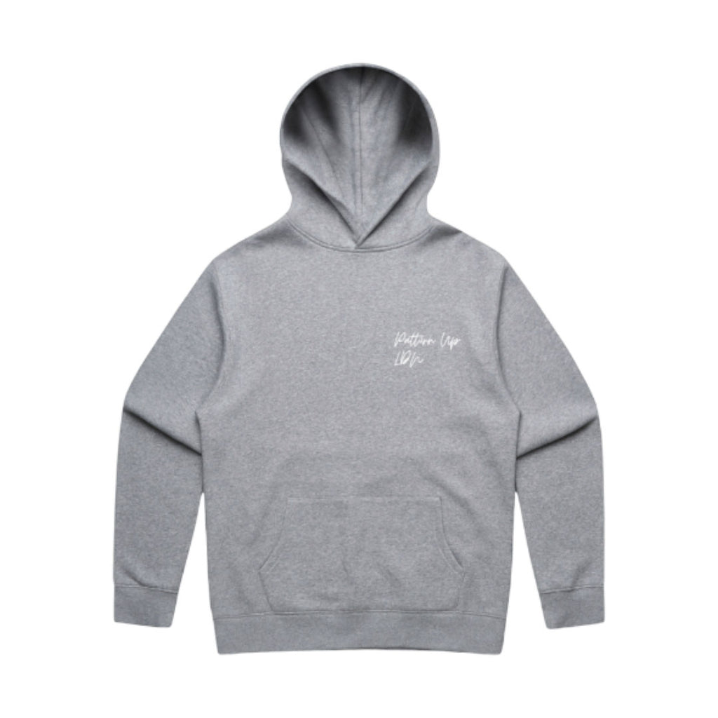 Patt3rn Up LDN Signature- Heather Grey Hoodie
