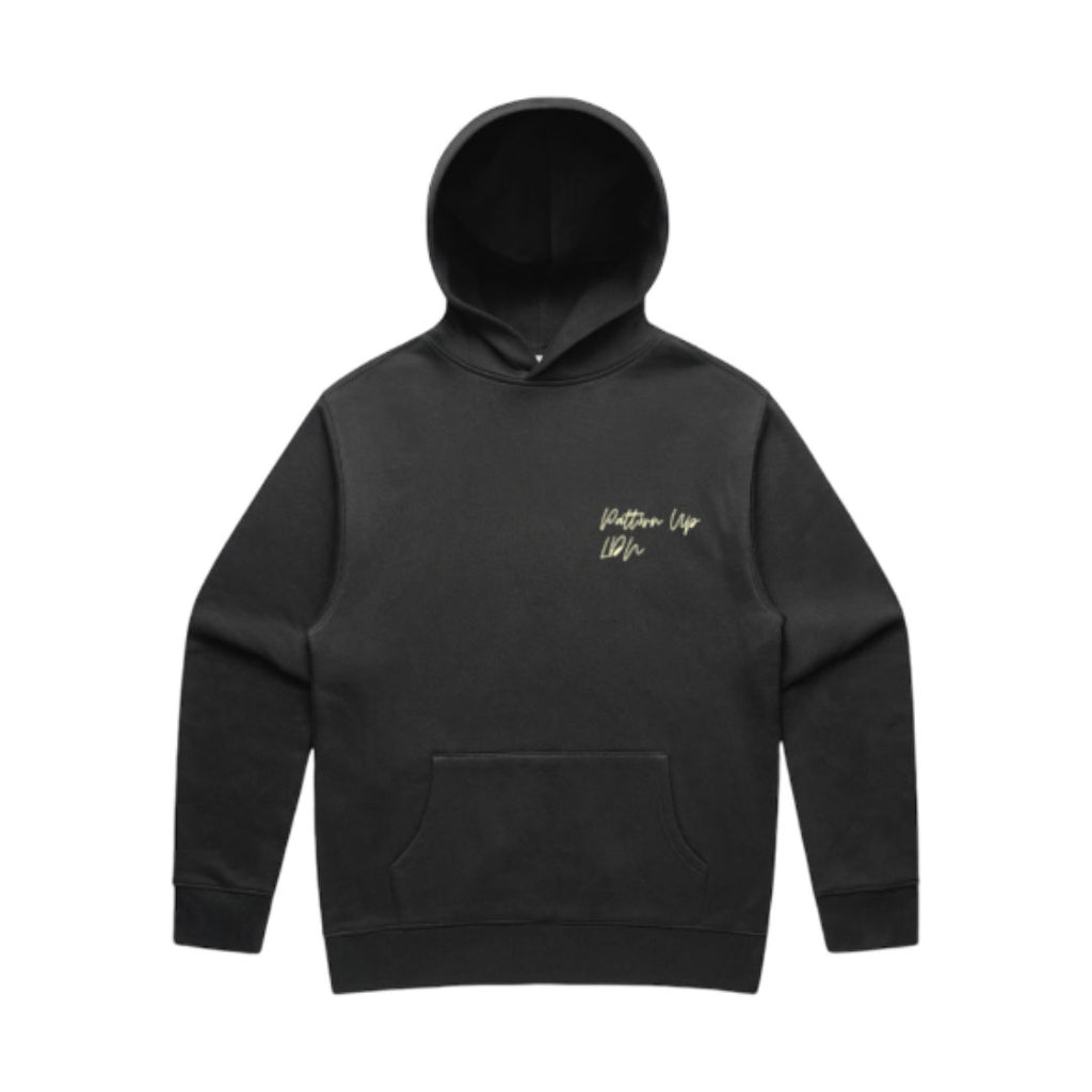 Patt3rn Up LDN Signature- Dark Grey Hoodie