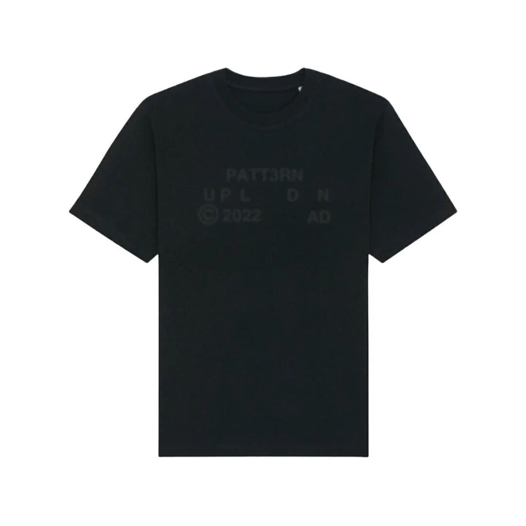 Patt3rn Up LDN STENCIL - Heavy Black T-Shirt (V2)
