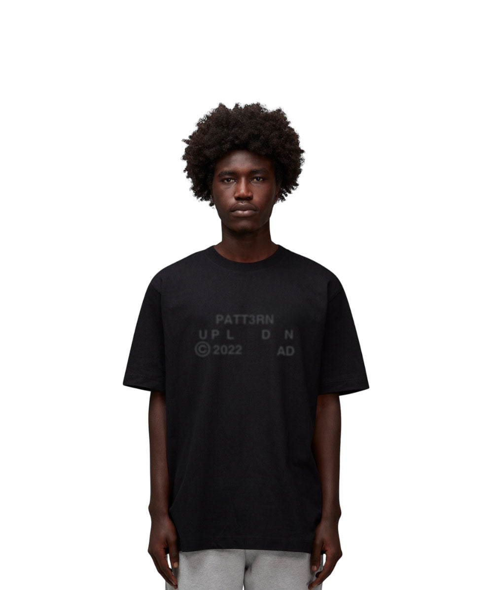 Patt3rn Up LDN STENCIL - Heavy Black T-Shirt (V2)