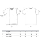 Patt3rn Up LDN STENCIL - Heavy Black T-Shirt (V2) - Size Chart