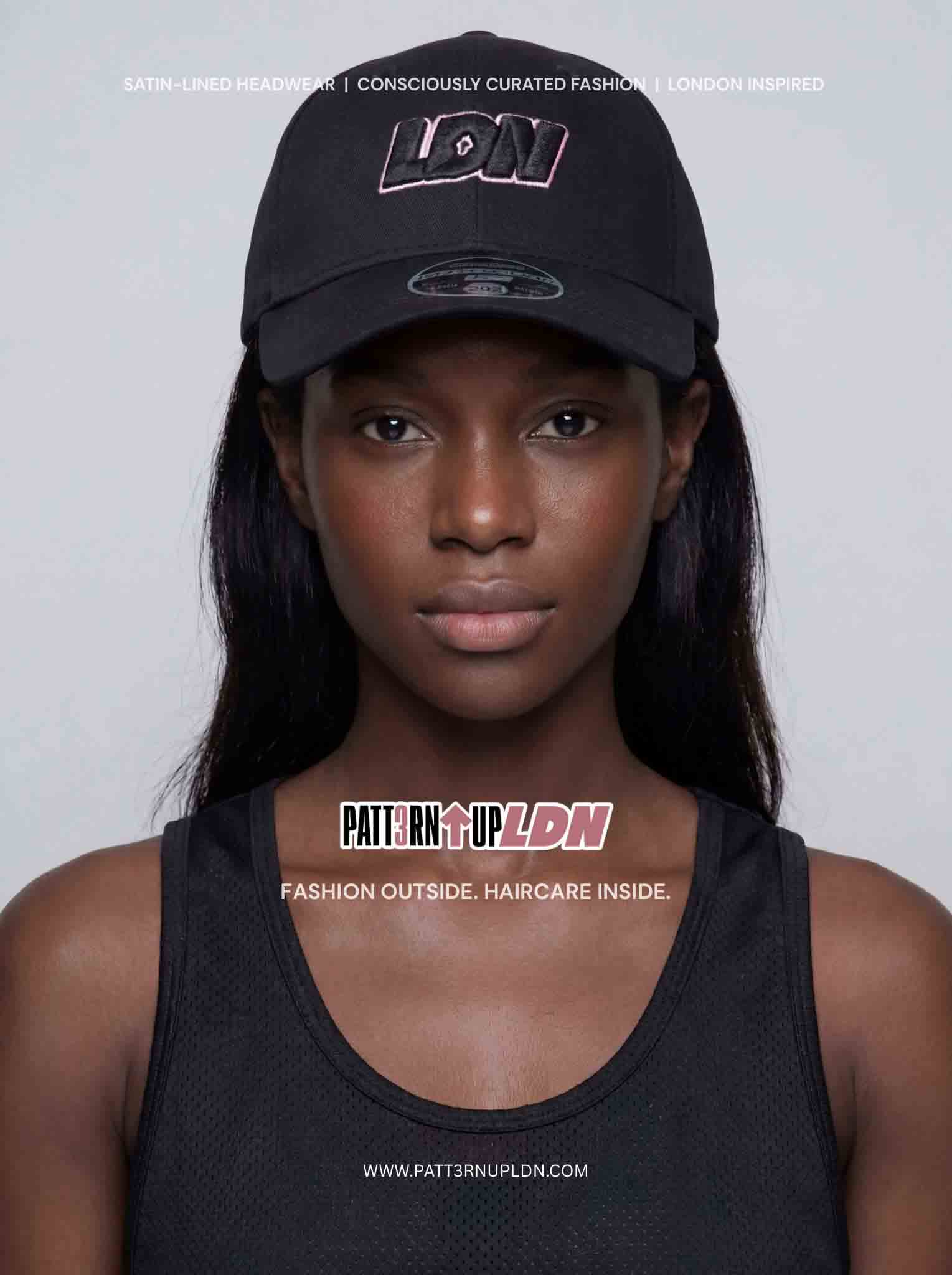 Satin lined cap for hair protection designed for curly hair, locs, braids, wigs and skull caps. Helps reduce friction, prevent breakage, control frizz and retain moisture for healthier hairstyles