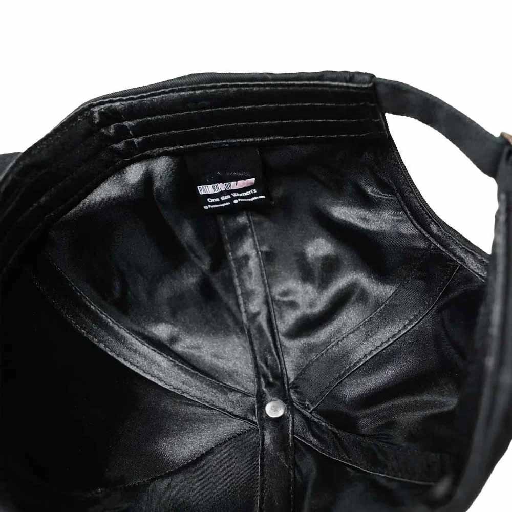 Satin lined cap for hair protection designed for curly hair, locs, braids, wigs and skull caps. Helps reduce friction, prevent breakage, control frizz and retain moisture for healthier hairstyles