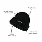 Satin lined beanie for hair protection designed for curly hair, locs, braids, wigs and skull caps. Helps reduce friction, prevent breakage, control frizz and retain moisture for healthier hairstyles