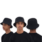 Satin lined bucket hat for hair protection designed for curly hair, locs, braids, wigs and skull caps. Helps reduce friction, prevent breakage, control frizz and retain moisture for healthier hairstyles