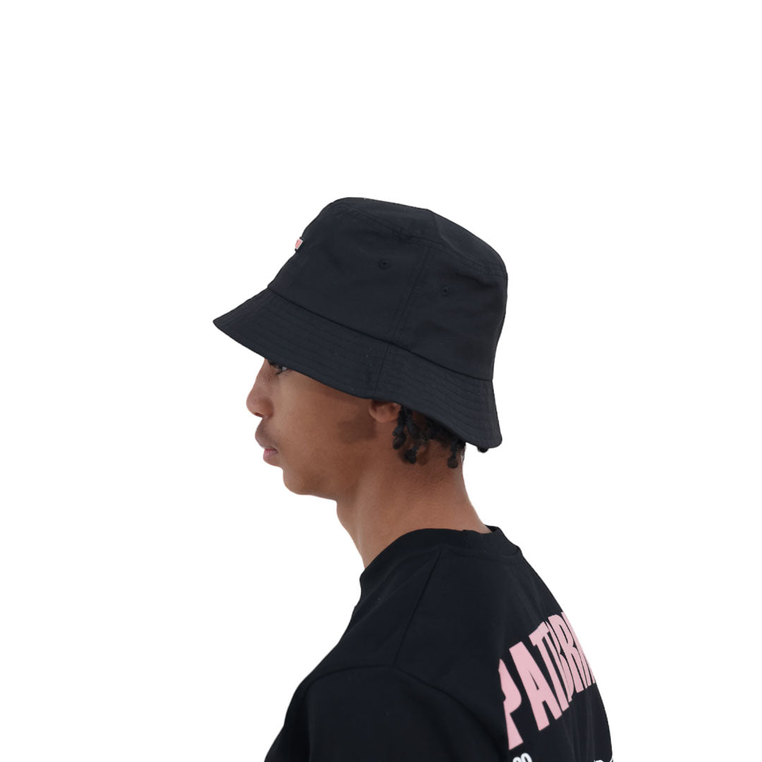 Satin lined bucket hat for hair protection designed for curly hair, locs, braids, wigs and skull caps. Helps reduce friction, prevent breakage, control frizz and retain moisture for healthier hairstyles