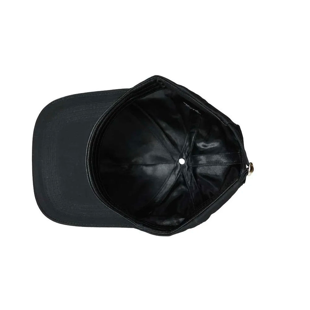 Satin lined cap for hair protection designed for curly hair, locs, braids, wigs and skull caps. Helps reduce friction, prevent breakage, control frizz and retain moisture for healthier hairstyles