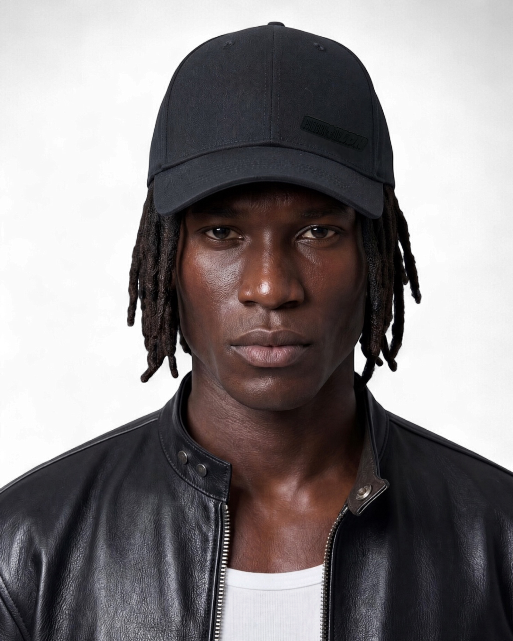 Black satin lined cap by Patt3rn Up LDN helping to reduce hair breakage, prevent frizz and retain moisture for curly, coily and textured hair.